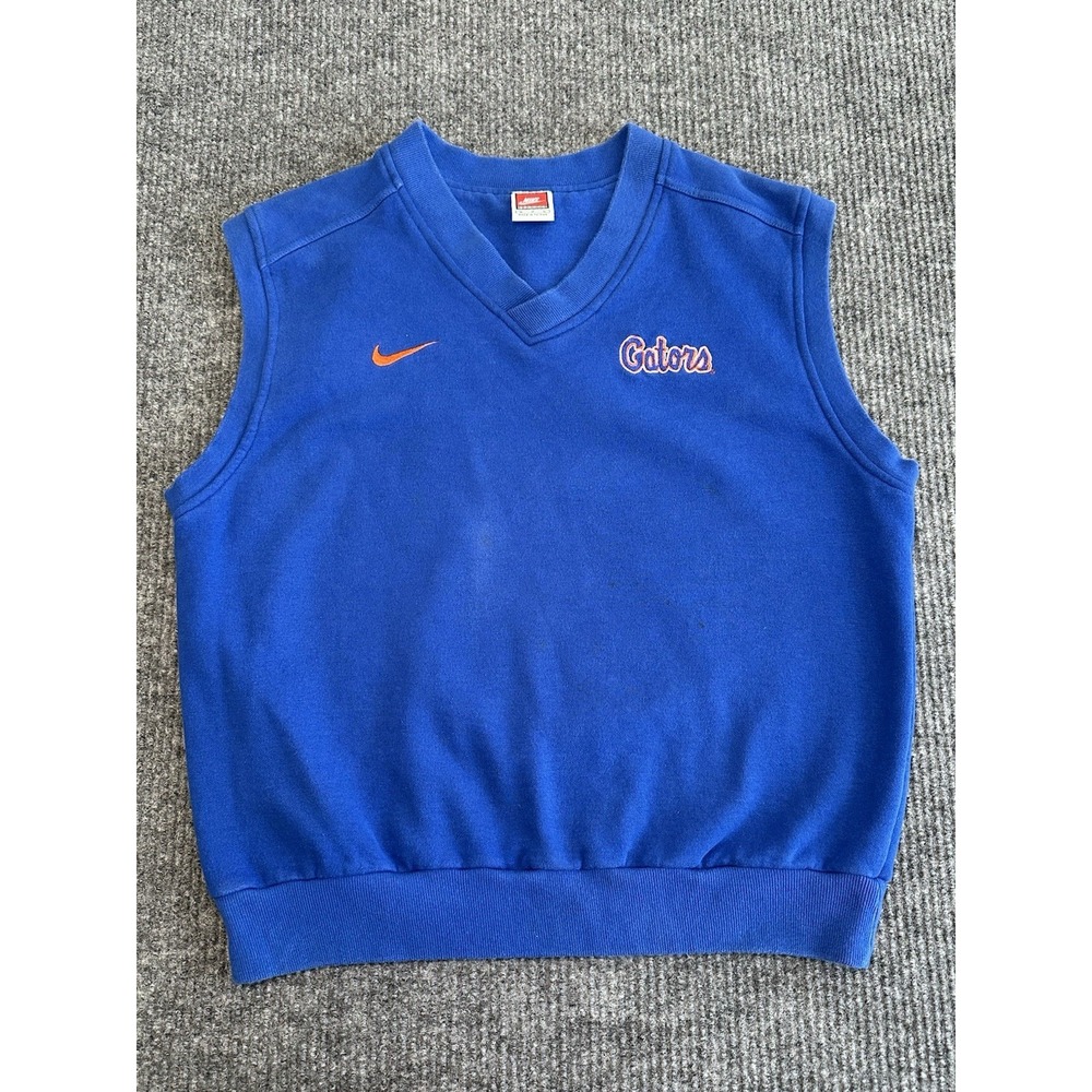 Vintage 90s Nike Florida Gators College Sweater Vest Blue